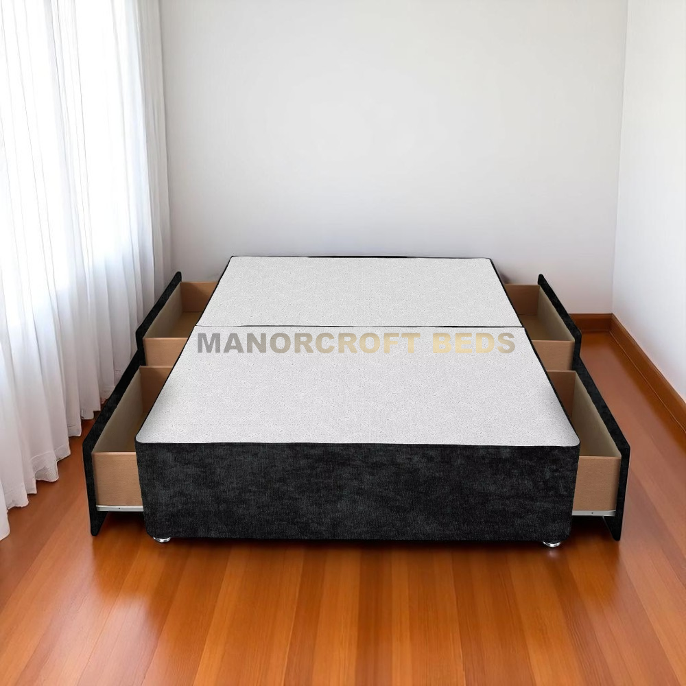 Cube Divan Bed With Headboard 3FT 4FT6 Double 5FT king