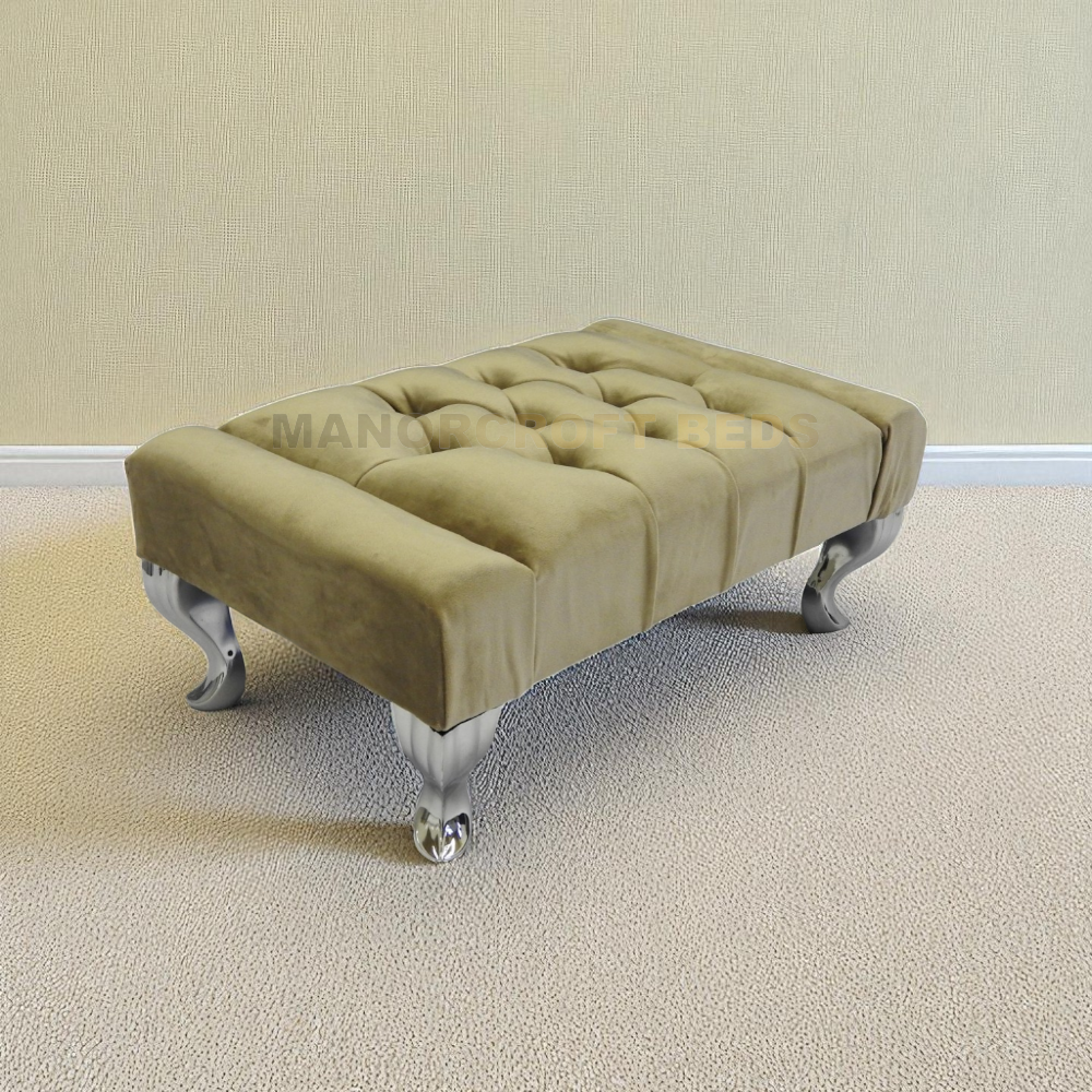 2025 Bumper bar brand new quality Chesterfield plush velvet footstool