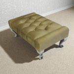 2025 Bumper bar brand new quality Chesterfield plush velvet footstool