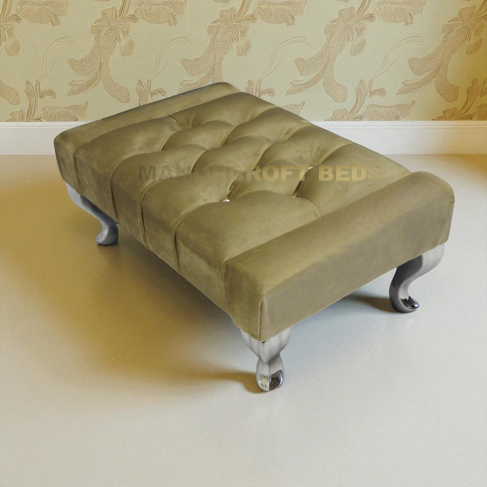 2025 Bumper bar brand new quality Chesterfield plush velvet footstool