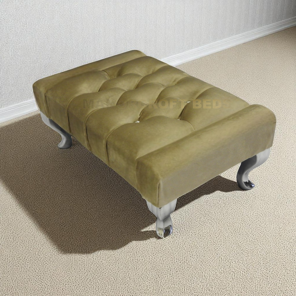 2025 Bumper bar brand new quality Chesterfield plush velvet footstool
