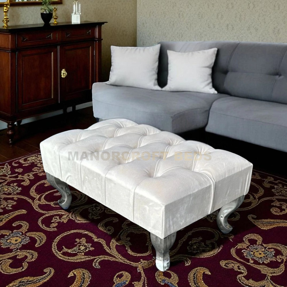 2025 Chesterfield Footstool Pouffe Seat Stool Home Chair Foot stool Bench