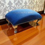 2025 Footstool Plain Fabric Pouffe Seat Stool Chair Foot Stool Bench