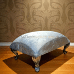 2025 Footstool Plain Fabric Pouffe Seat Stool Chair Foot Stool Bench