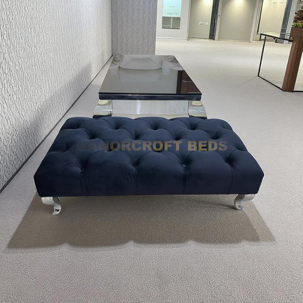 2025 brand new quality Chesterfield plush velvet footstool