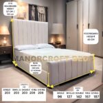 2025 Panel Lined Designer Bed Frame With Optional Ottoman Storage