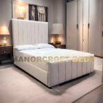 2025 Panel Lined Designer Bed Frame With Optional Ottoman Storage