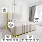 2026 Luxury  Sunrise Bed Frame — Premium Plush Design, All Sizes, Ottoman Available
