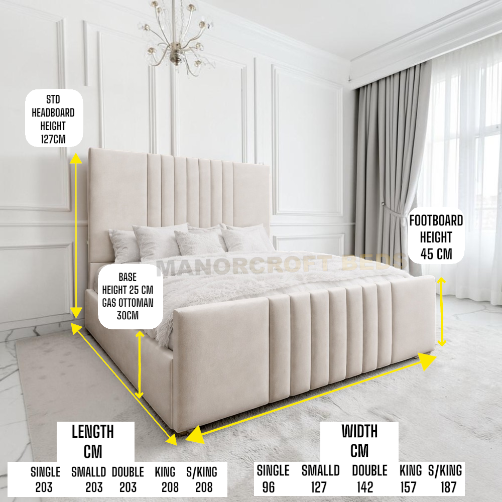 2026 Luxury  Sunrise Bed Frame — Premium Plush Design, All Sizes, Ottoman Available