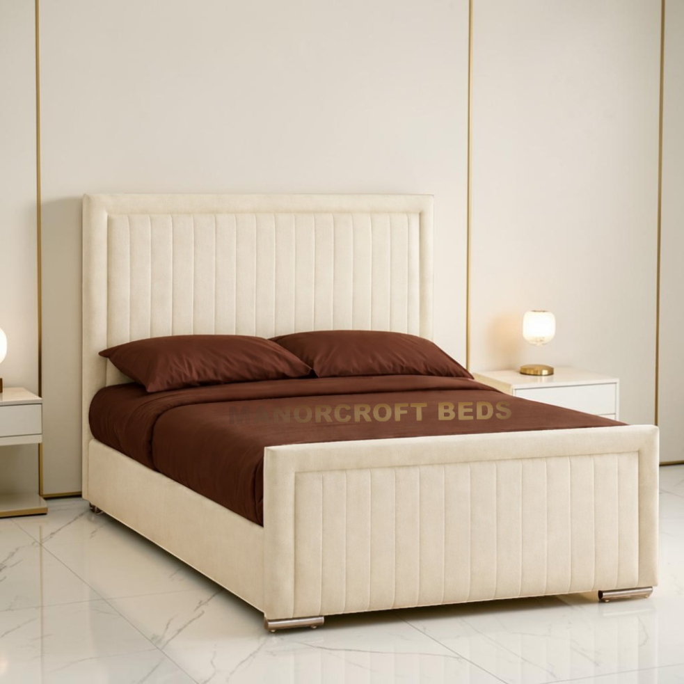 2026 Luxury Upholstered Platform Bed with Optional Ottoman Storage