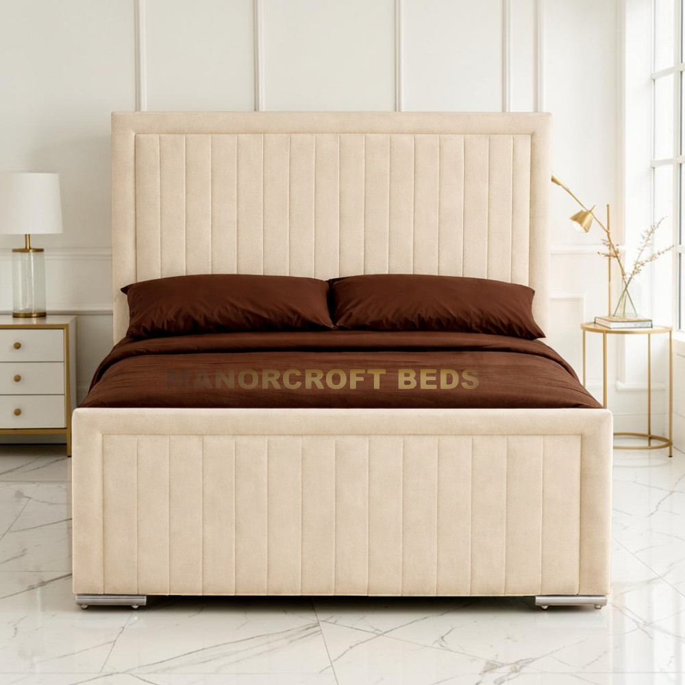 2026 Luxury Upholstered Platform Bed with Optional Ottoman Storage