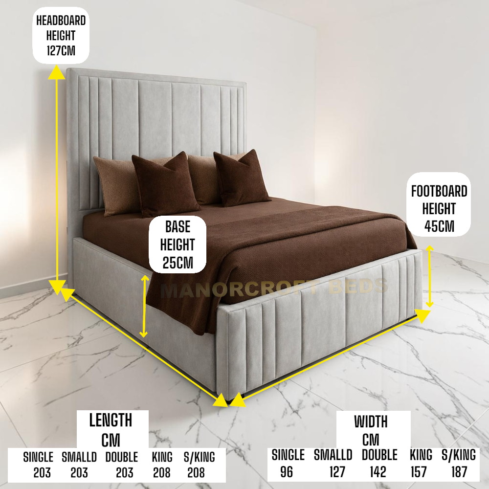 2026 Lined Down Frame – Premium Plush Bed Frame with Optional Ottoman