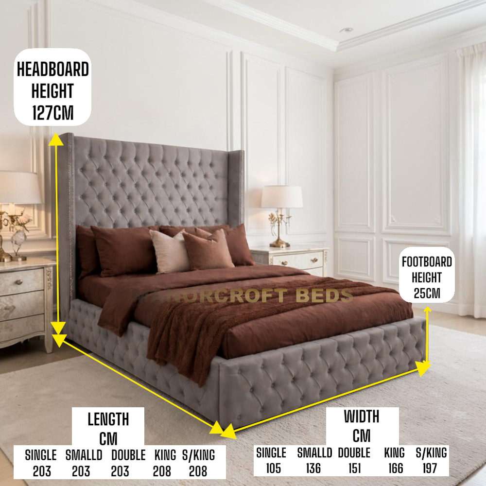 Tower Chesterfield Ottoman Storage Bed Frame – Luxury Upholstered