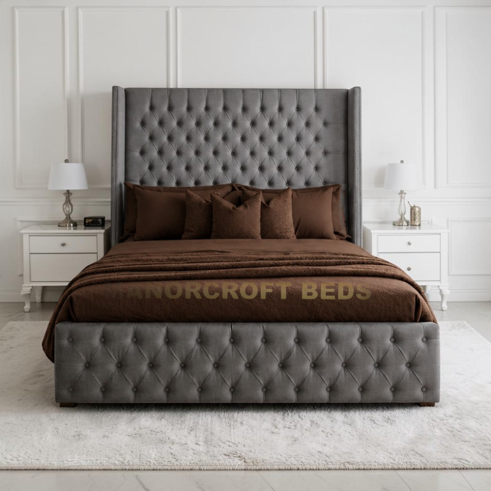 Tower Chesterfield Ottoman Storage Bed Frame – Luxury Upholstered