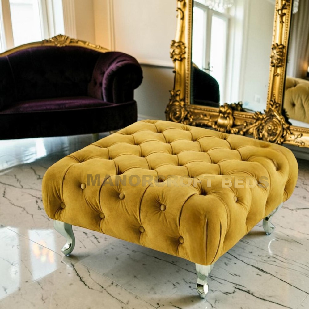 2026 Chesterfield Footstool Pouffe Seat Stool Home Chair Foot stool Bench