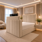 Premium Panel TV Bed Frame – Available in All UK Sizes & Colours
